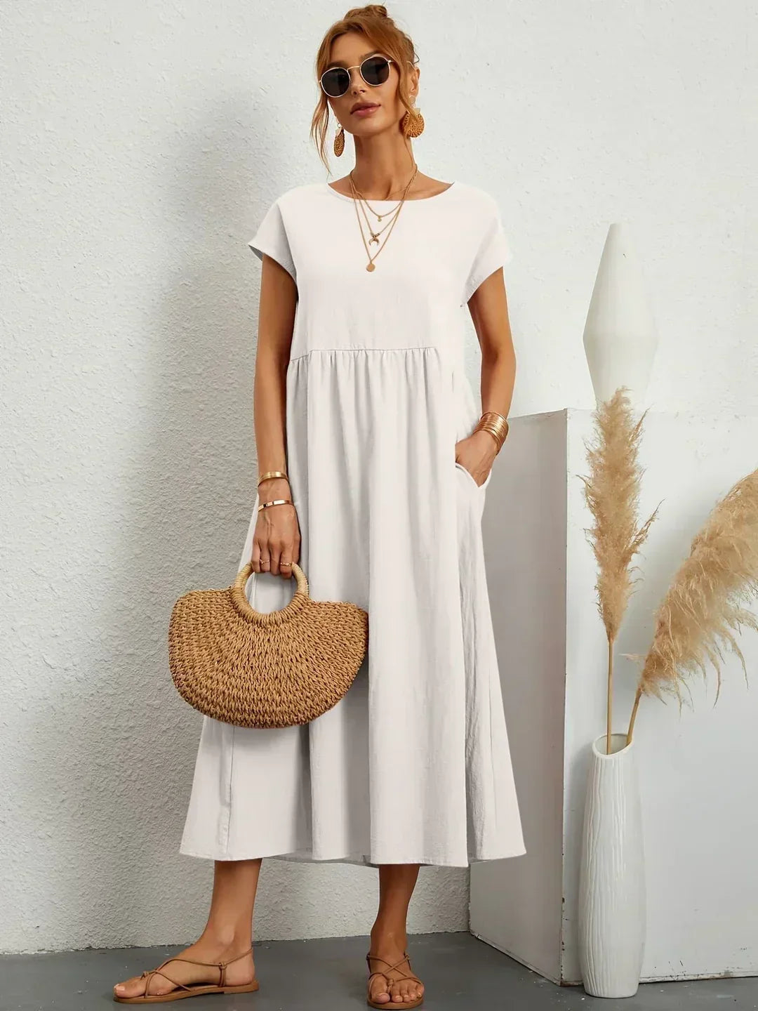 Florani® | ESTELLE Casual Midi Dress